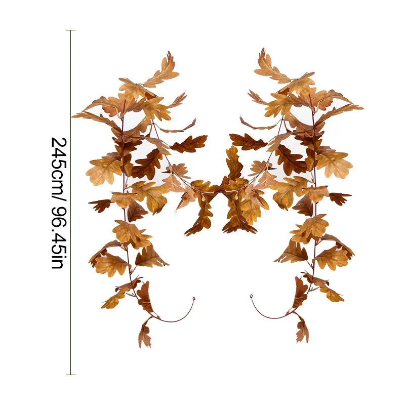 Artificial Plant 240cm Faux Chrysanthemum & Acacia Leaf Wall Decor