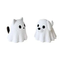 Ghost Cat and Ghost Dog Holiday Decorations Set - Halloween & Party Ornaments