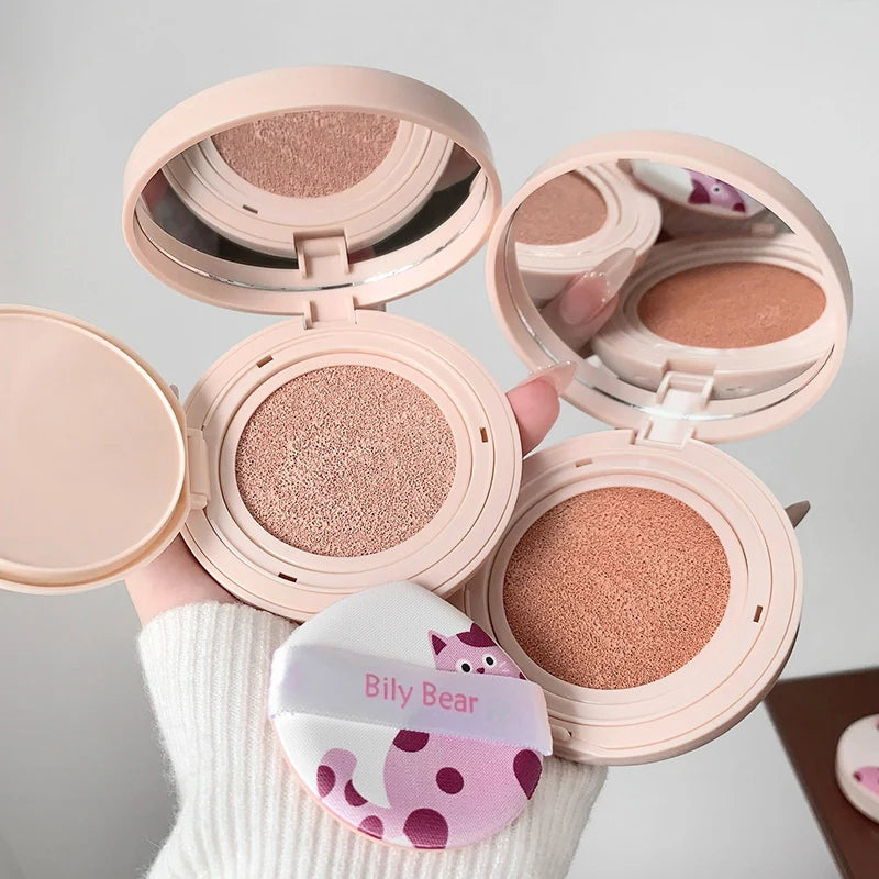 Lightweight Waterproof Cushion Foundation with Concealer - Natural Finish, Long Lasting, Moisturizing Makeup