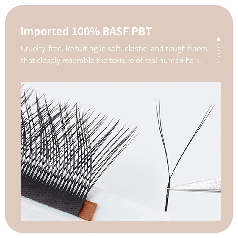 YY Shaped Faux Mink Eyelash Extensions C D L LU Curl False Lashes Wholesale