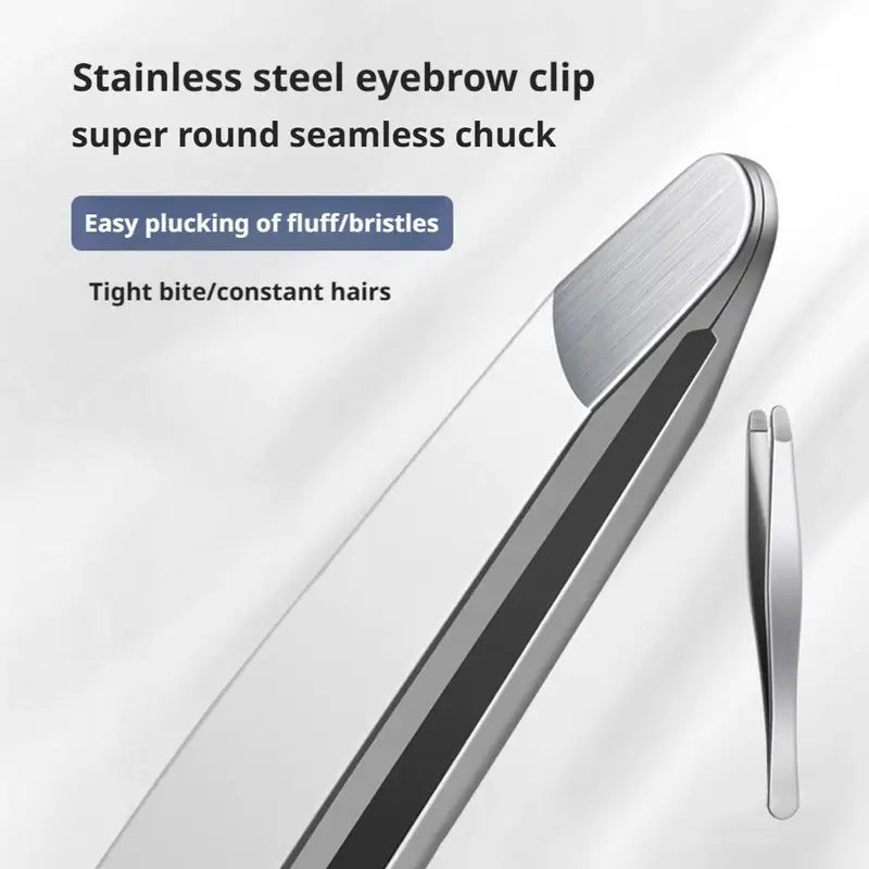 Stainless Steel Eyebrow & Facial Hair Remover Tweezers - Non-Slip Makeup Tools