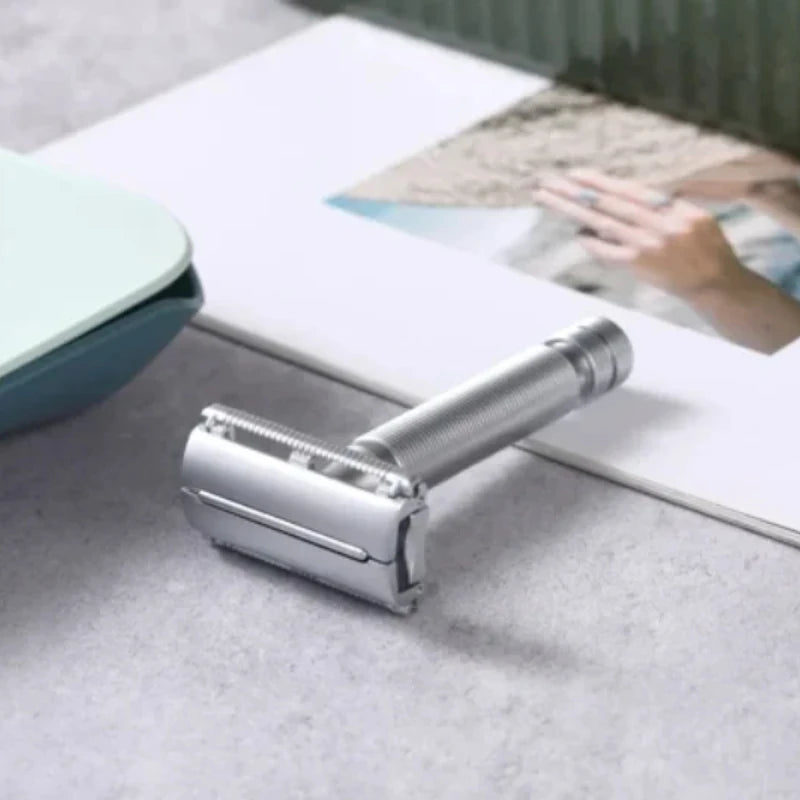 Safety Razor for Men - Hypoallergenic Chrome Matte Handle, 85mm