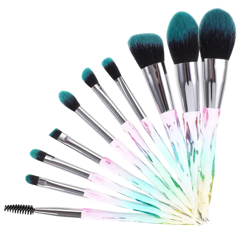 Professional Makeup Brush Set 10 Pcs Soft Fiber Face Eye Blush Foundation Tools
