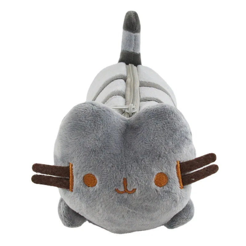 Large Capacity Cat Cosmetic Pouch - Pusheen Style Makeup & Stationery Bag for Teens & Travel