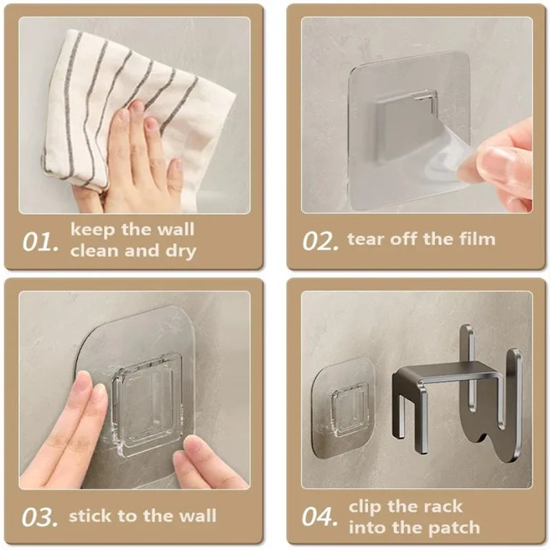 Wall-Mounted Shoe Rack and Slippers Organizer with Hooks for Bathroom and Bedroom Storage