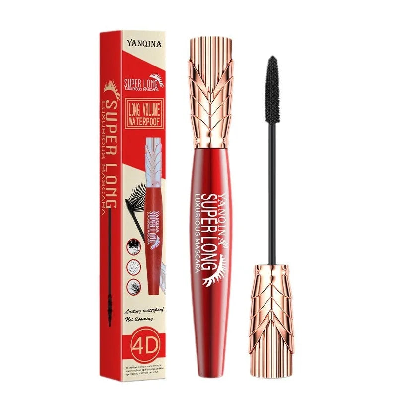 Waterproof 4D Lengthening Mascara - Volumizing, Smudge-Free, Long Lasting