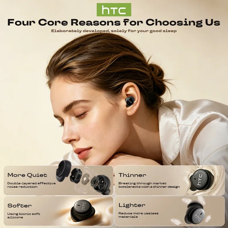 Wireless Bluetooth Earbuds with Mic Noise Reduction In-Ear Headphones