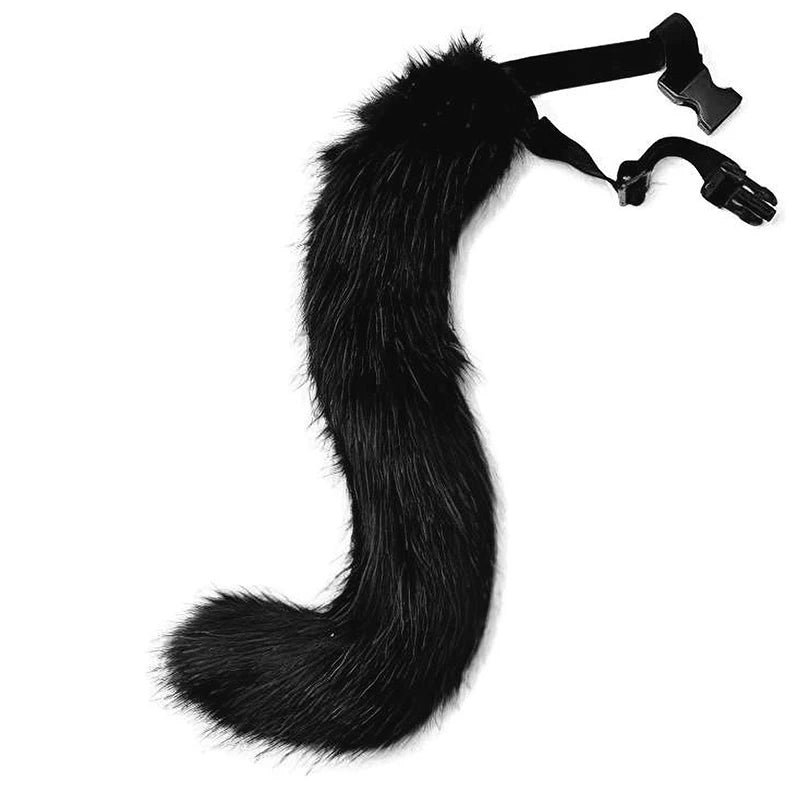 Cat Fox Plush Tail Cosplay Accessory for Role Play Halloween Kawaii Costume