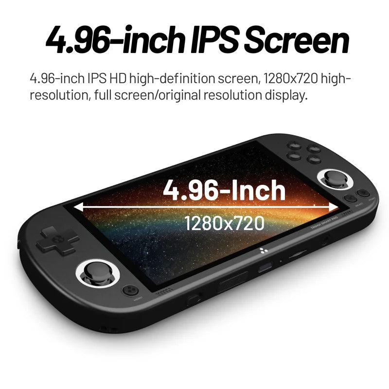 Portable Handheld Game Console with 4.96'' IPS Screen, Linux System, RGB Lighting, Gift
