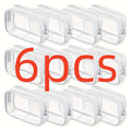 6pcs Transparent Makeup Bags with Leakproof Zipper Travel & Bathroom Organizers