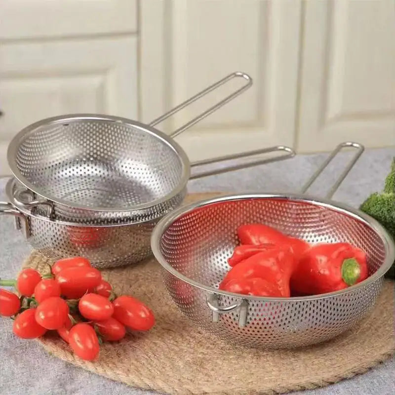 Stainless Steel Kitchen Colander Basket Food Strainer for Vegetables Pasta & Seafood