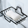 Stainless Steel Wall-Mounted Soap Dish with Drain Holes - No Drill Bathroom Decor