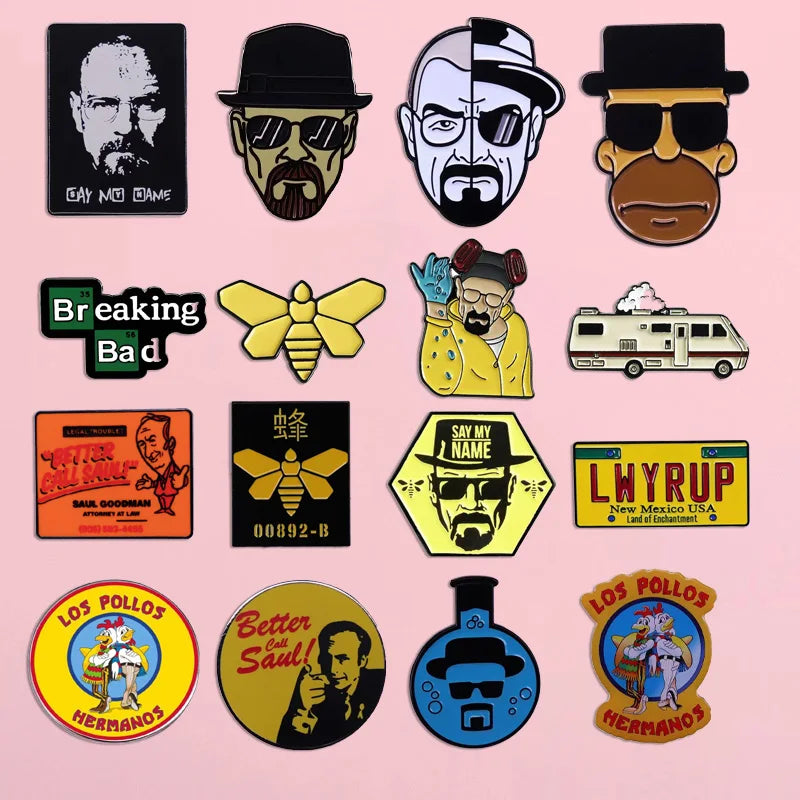 Breaking Bad Enamel Pin for Jackets Backpack Brooch Metal Badge Gift