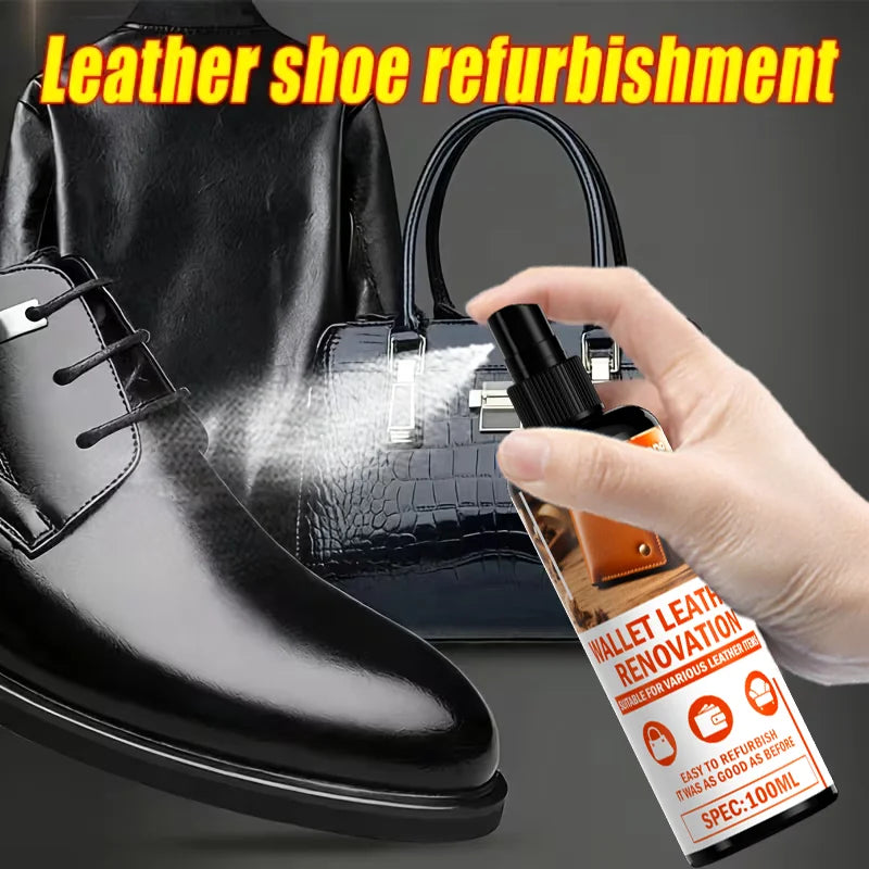 Leather Care Spray 100ml for Wallet Shoes Sofa Bag - Long-Lasting Shine & Repair