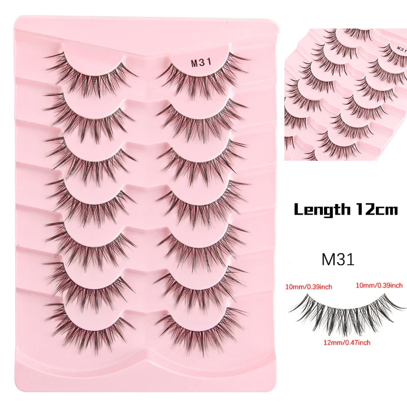 False Eyelash Set 3/5/7 Pairs Long Natural Mink Lashes for Daily Makeup