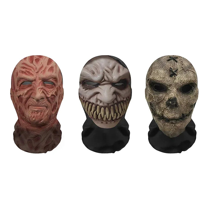 Halloween 3D Skull Face Mask Cosplay Prop Full Face Mesh Breathable Balaclava
