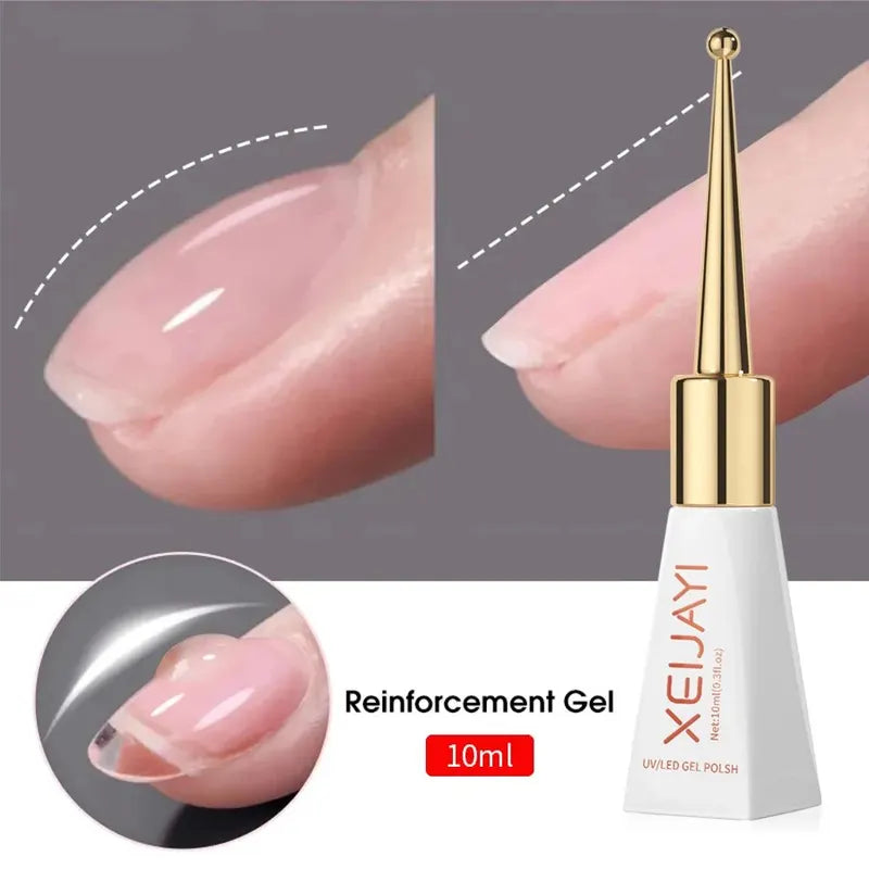 2PCS Nail Gel Polish Base & Top Coat Reinforcement Long Lasting UV LED Clear Gel