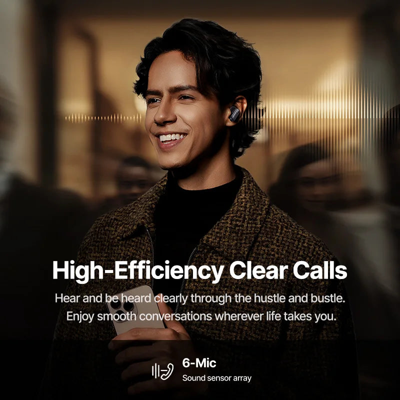 Wireless Noise Cancelling Earbuds with Dolby Spatial Audio & 6-Mic Clear Calls