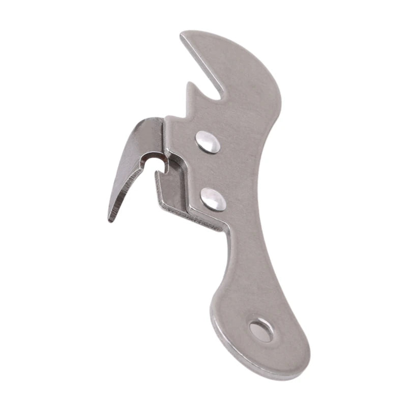 Stainless Steel Can Opener - Manual Jar and Tin Opener with Safety Side Cut