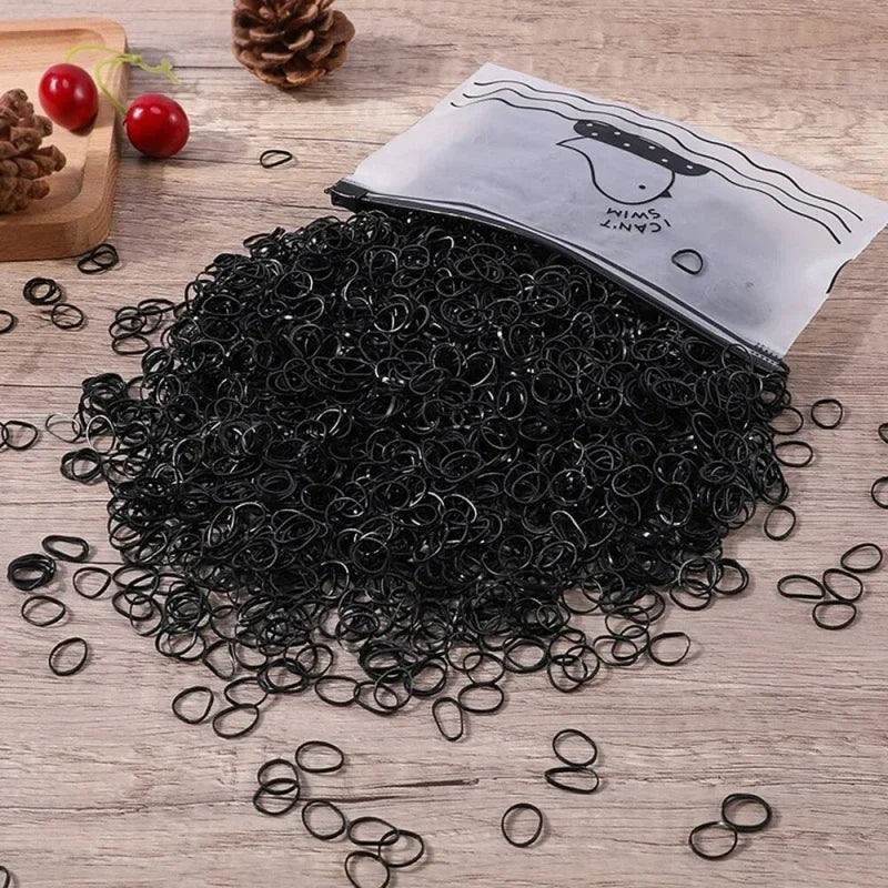 1000pcs Colorful Small Disposable Rubber Bands for Ponytail Hair Holders