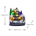 Christmas Snowhouse Glow Craft Snowman Garden Ornament with Music - Holiday Resin Decor