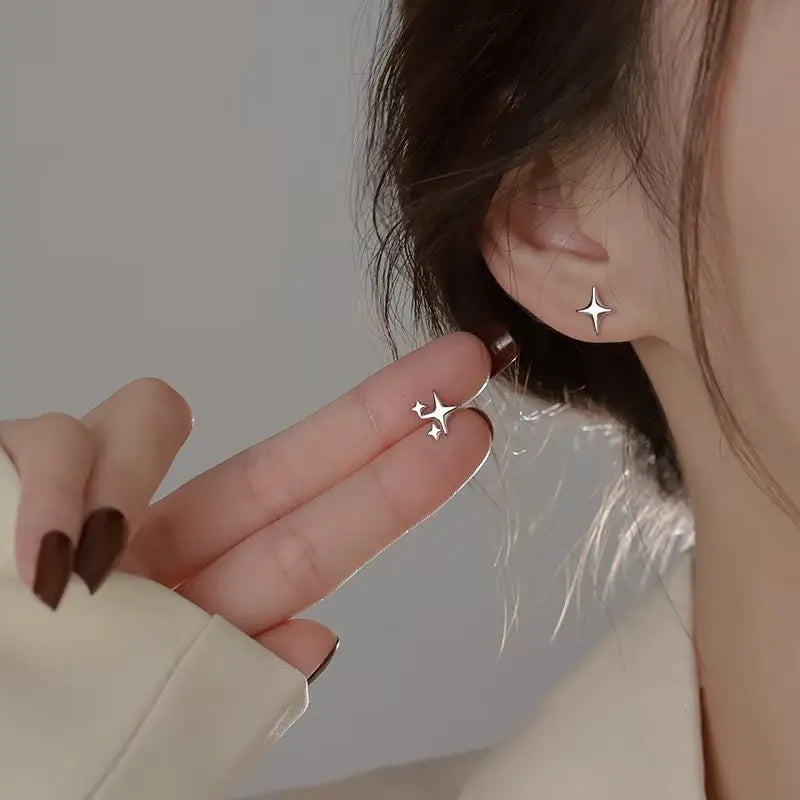 Mini Star Stud Earrings for Women Girls Jewelry Cute Small Ear Accessories