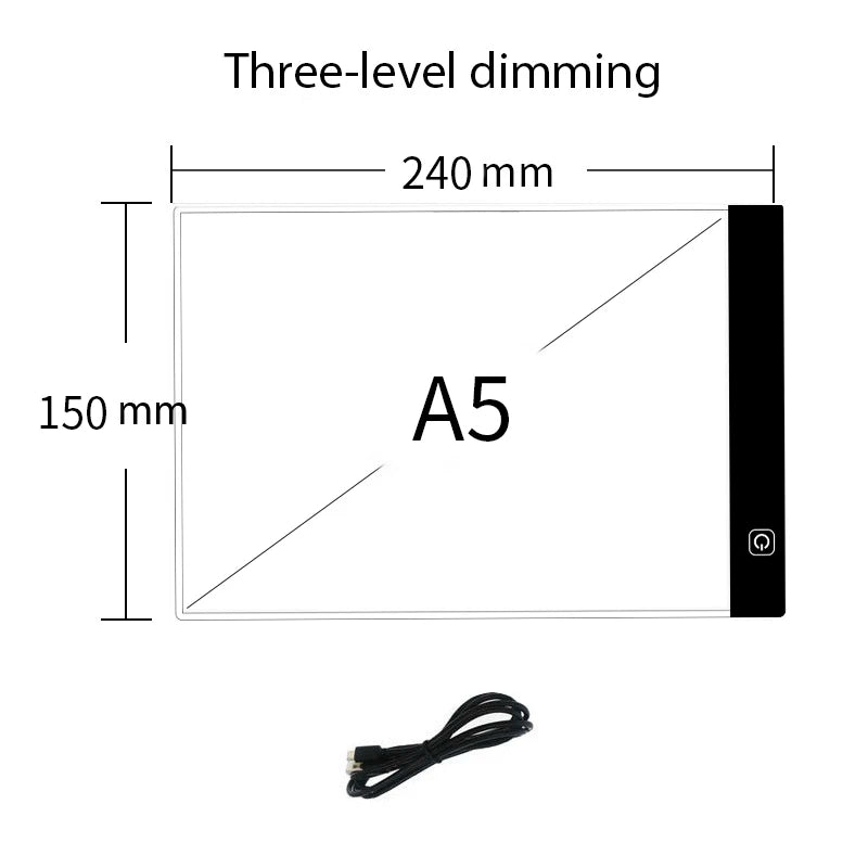 LED Drawing Copy Pad with Dimmable Light for Kids Art & Animation