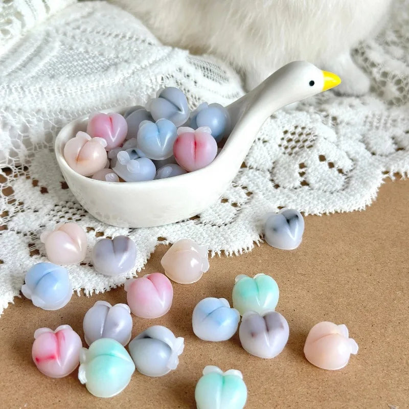 Peach-Shaped Enamel Wax Granules for Handmade Sealing & Invitation Envelopes