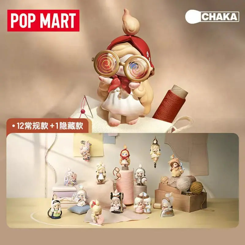 POP MART Stitch By Stitch Series Mystery Box Figurines & Home Decor - Blind Box Toys