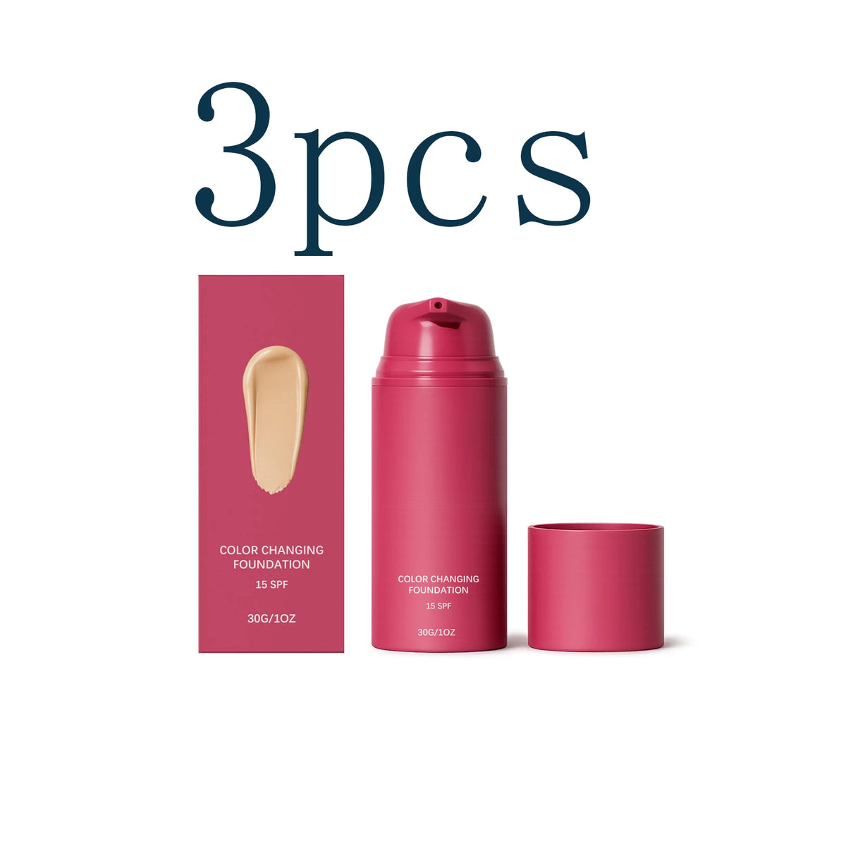 Natural Warm Tone Face Foundation for Seamless Makeup Finish - Long-Lasting & Sheer