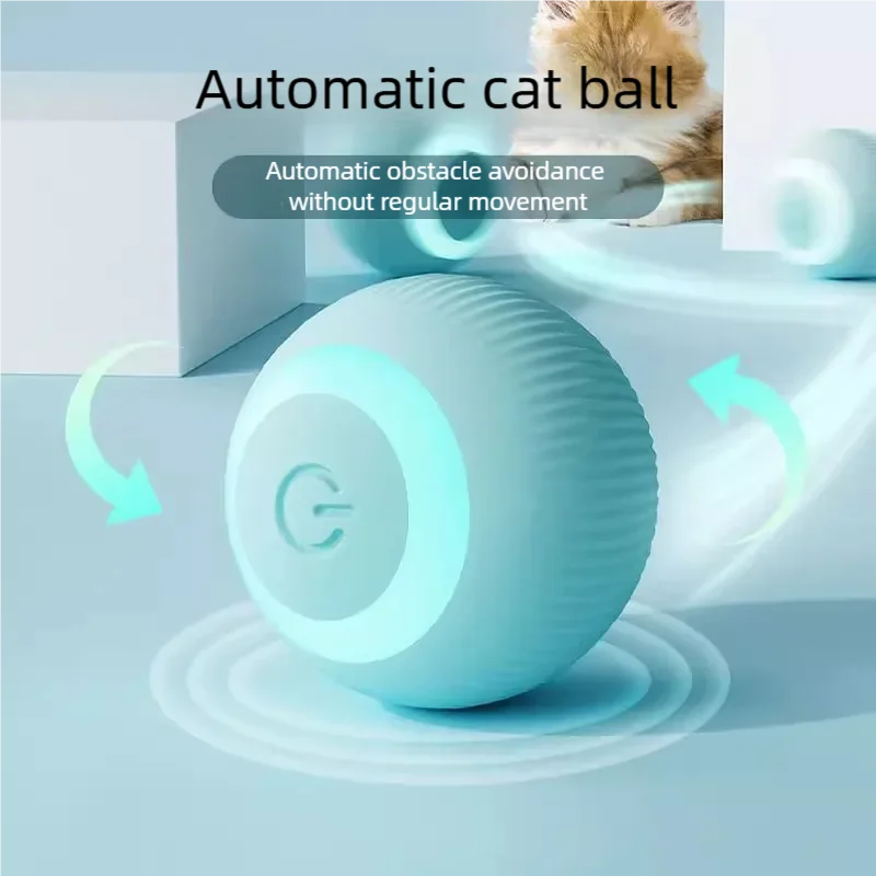 Interactive Cat Toy with Automatic Rolling Ball for Indoor Play and Training