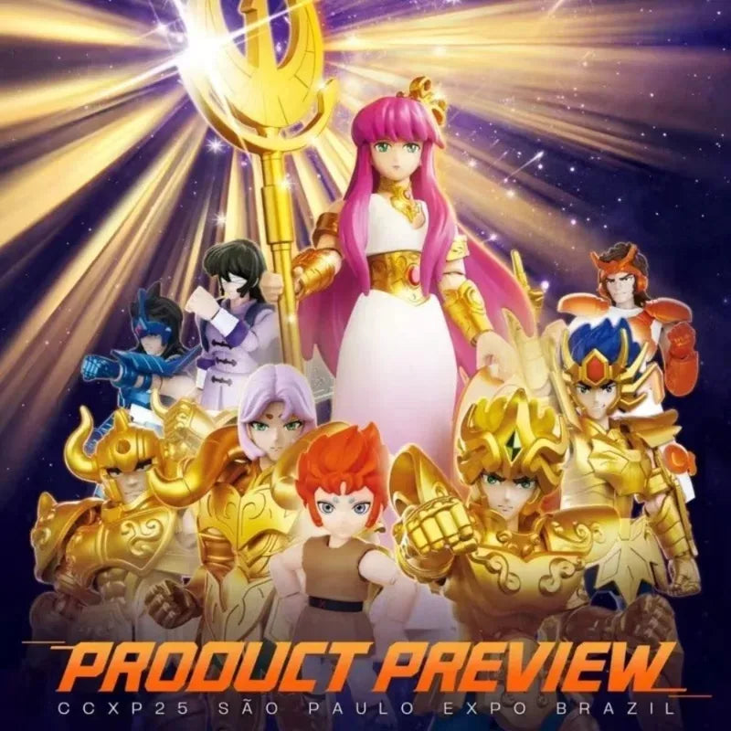 Saint Seiya Galaxy Action Figures Set with Athena Aries Mu Aiolia Aldebaran Shiryu Lionet - Kids Toys Gift