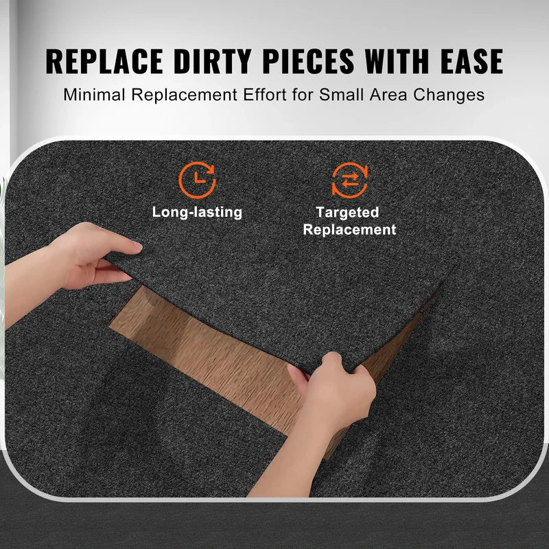Peel & Stick Carpet Tiles - Self-Adhesive Modular Floor Tiles for Indoor Outdoor Use