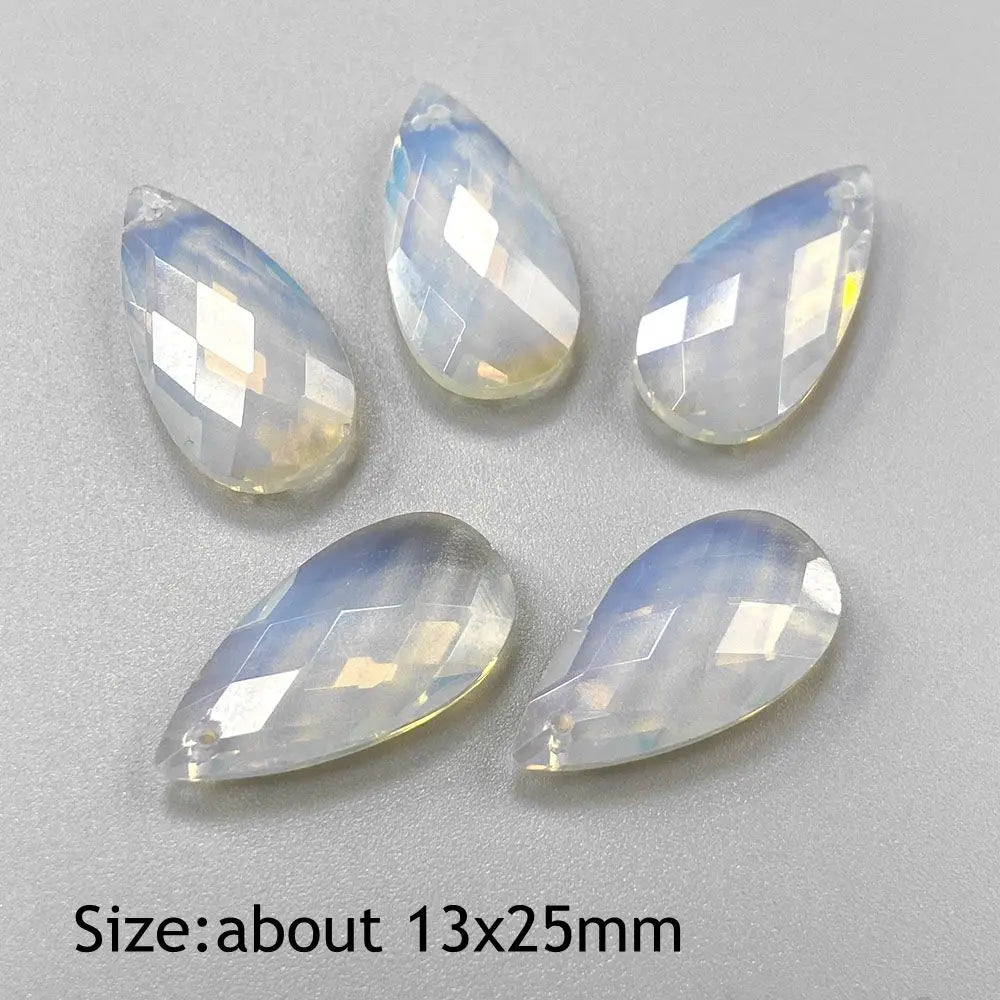 Water Drop Shape Gem Charms for Jewelry Making - Faceted Amazonite Pendant 13x18mm