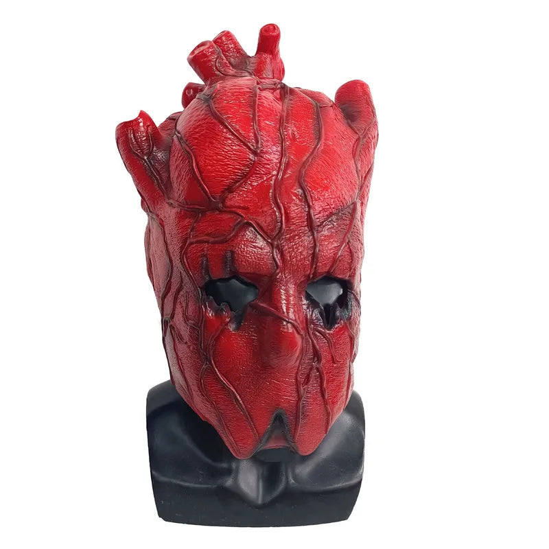 Realistic Latex Heart Mask for Cosplay Halloween Party Scary Prop