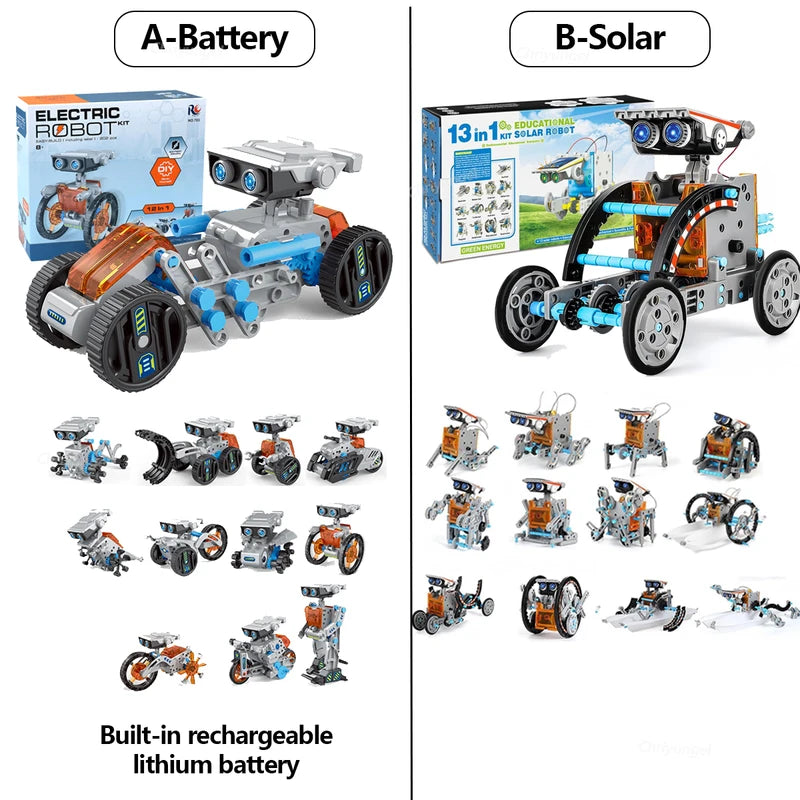 12-in-1 STEM Robot Building Kit for Kids Teens - Educational Construction Set