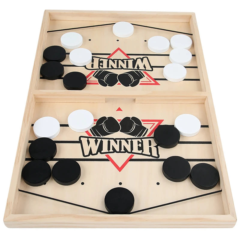 Wooden Bouncing Chess Tabletop Two-Player Battle Game - Child & Parent Interactive Toy