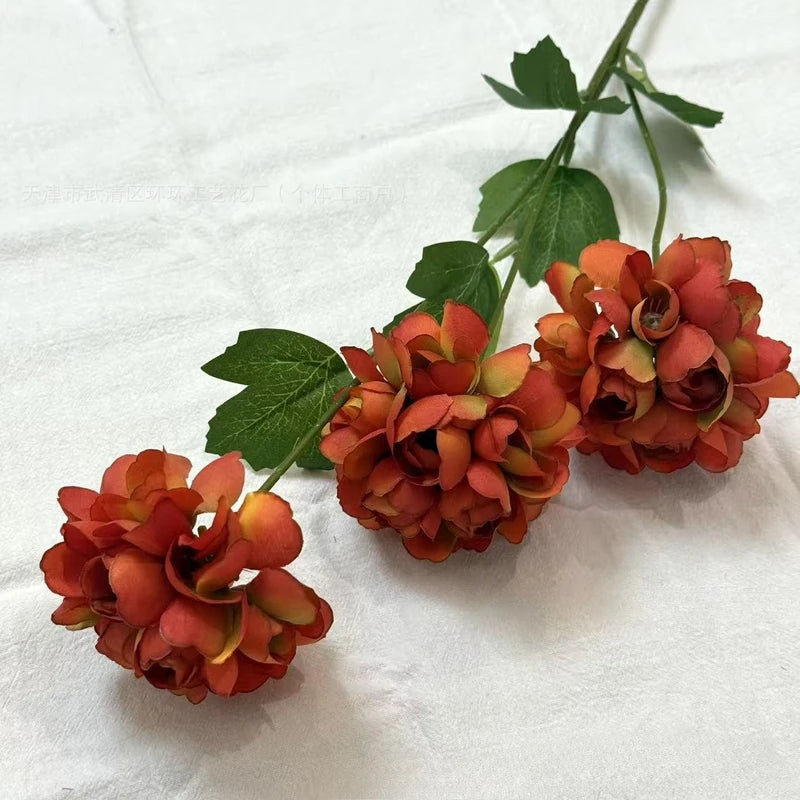 20pcs Artificial Flower Bouquets with 3-Head Grape Fruit & Dahlia for Wedding & Garden Decor