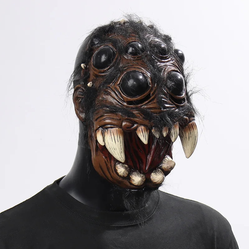 Creepy Spider Mask Latex Horror Costume Prop for Halloween Party