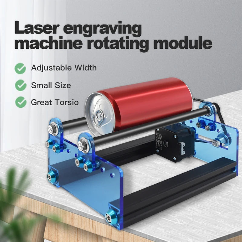 Laser Engraver Rotary Roller Y-Axis for Cylindrical Objects - 360° Rotation