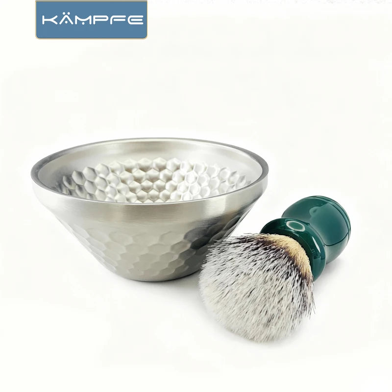 Stainless Steel Shaving Bowl Dual-Use Grooming and Travel Face Shaving Bowl