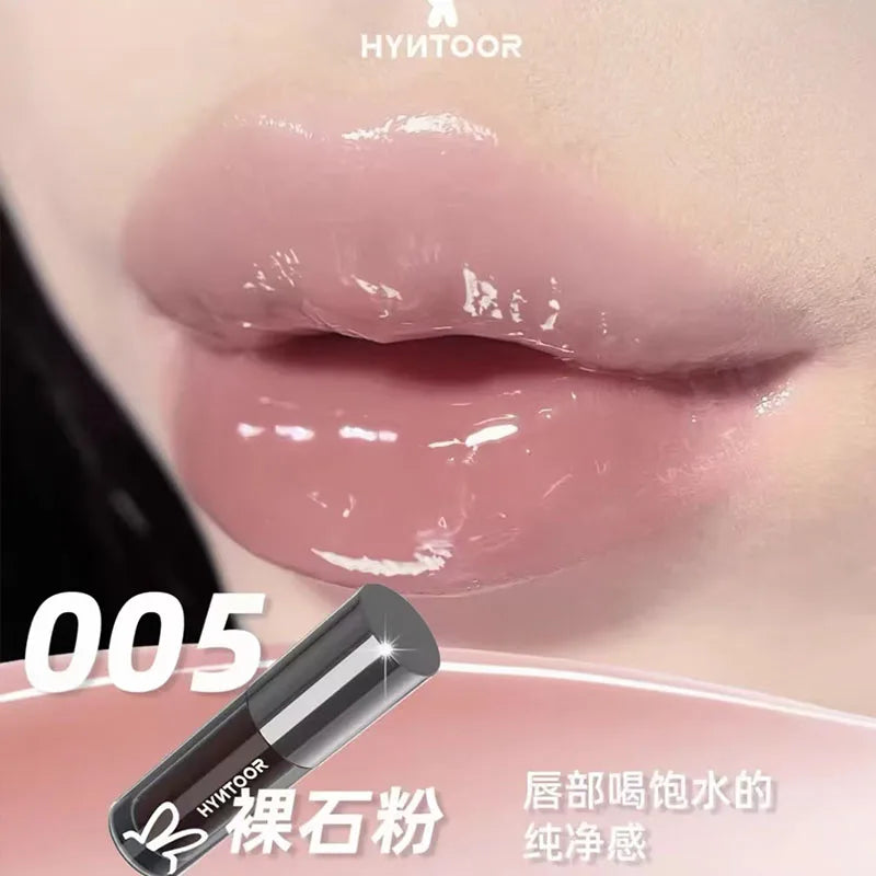 Goth Lip Gloss Mirror Moist Nude Grey Black Silvery Fine Flash Long-Lasting Makeup