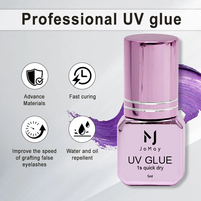 Fast Drying UV Eyelash Extension Glue - Super Strong Adhesive for False Lashes 5ML