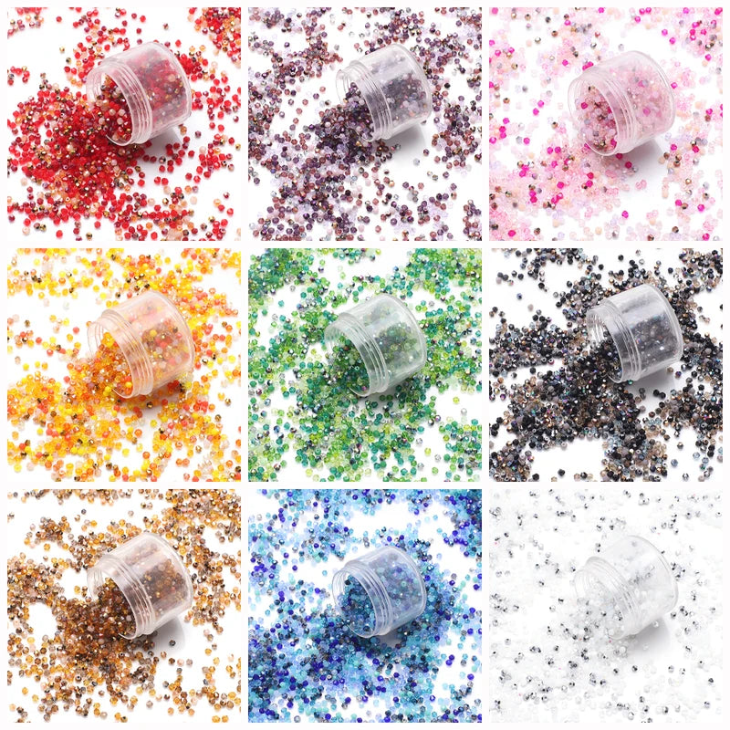 500Pcs 2mm Mixed AB Color Czech Glass Crystal Beads for Jewelry Making & Crafts