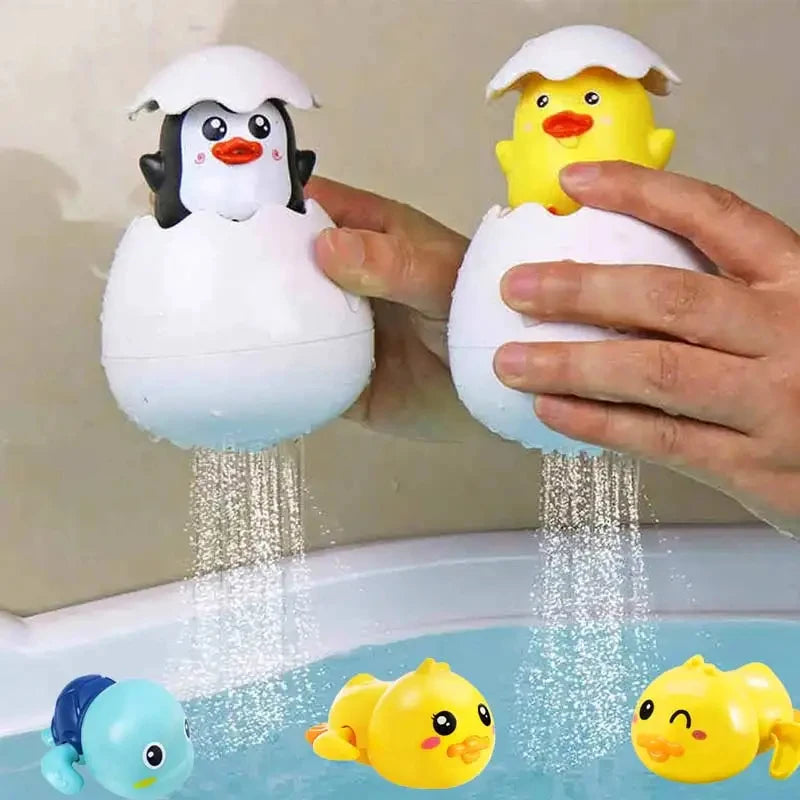 Baby Bath Toy Floating Duck Penguin Water Spray Sensory Toy for Kids Toddlers