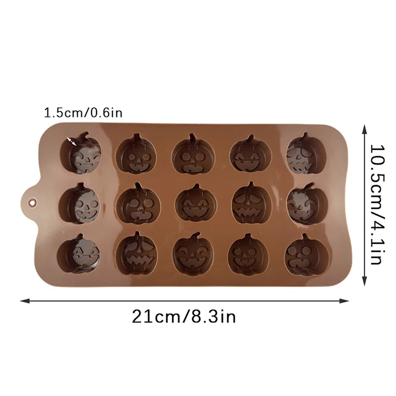 Halloween Silicone Mold Ghost Pumpkin Bat Chocolate Cake Ice Cube Baking Mold