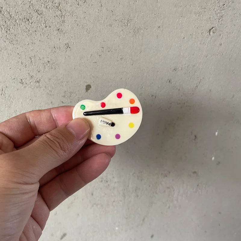 Paint Art Cake Decorations Set - Paintbrush Cupcake Toppers for Birthday Party