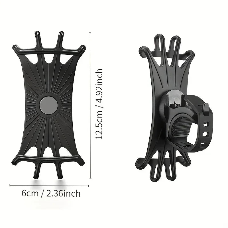 360 Rotatable Bicycle Motorcycle Phone Holder Silicone Support Mount for All Phones