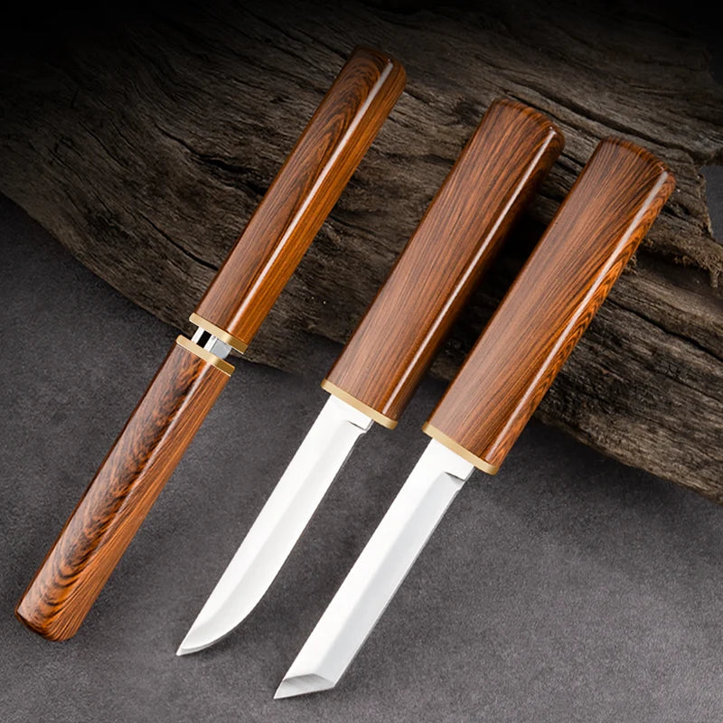 2-in-1 Stainless Steel Outdoor Utility Knife - Kitchen, Meat & Fishing Tool