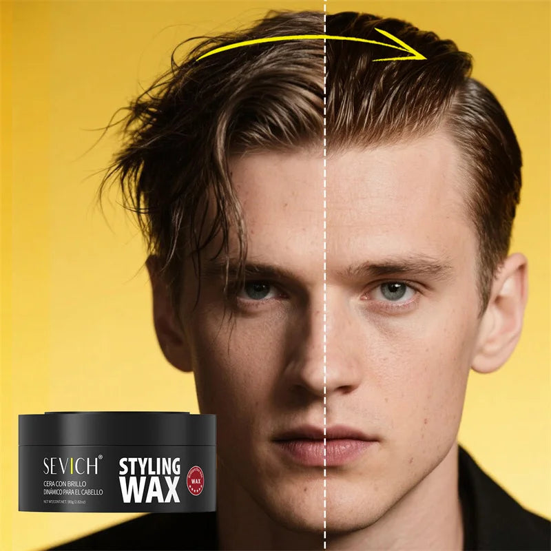 Long-Lasting Hair Wax Clay for Men with Strong Hold & Low Shine - 80g